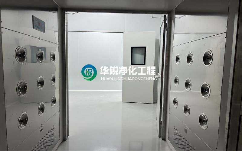 十萬級無塵車間裝修帶風(fēng)淋室通道效果圖